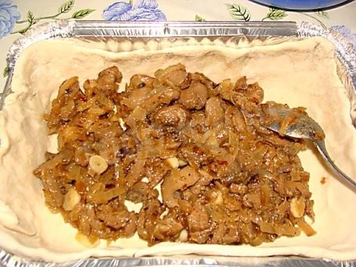 Шаг 3 приготовления Грибной пирог
