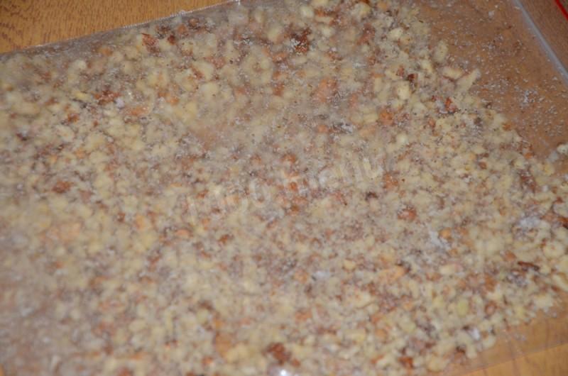 Шаг 9 приготовления Творожные рогалики с ореховой начинкой