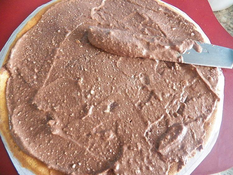 Шаг 20 приготовления Торт из блинов с кремом из творога и какао