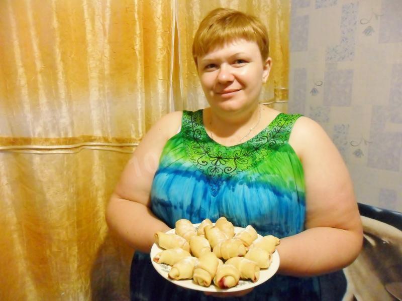 Шаг 23 приготовления Рогалики с вишней