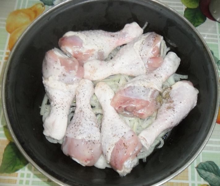 Шаг 6 приготовления Курятина на тарелке