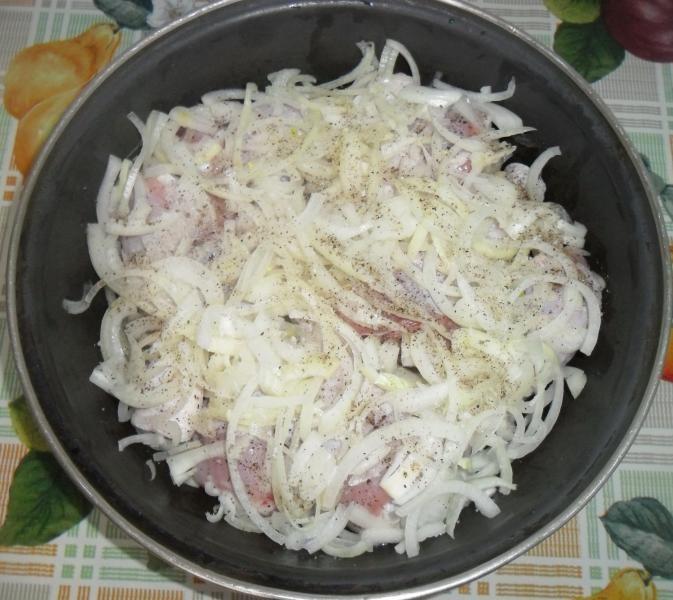 Шаг 7 приготовления Курятина на тарелке