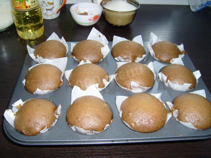 Шаг 7 приготовления Постные кексы (12 шт.)