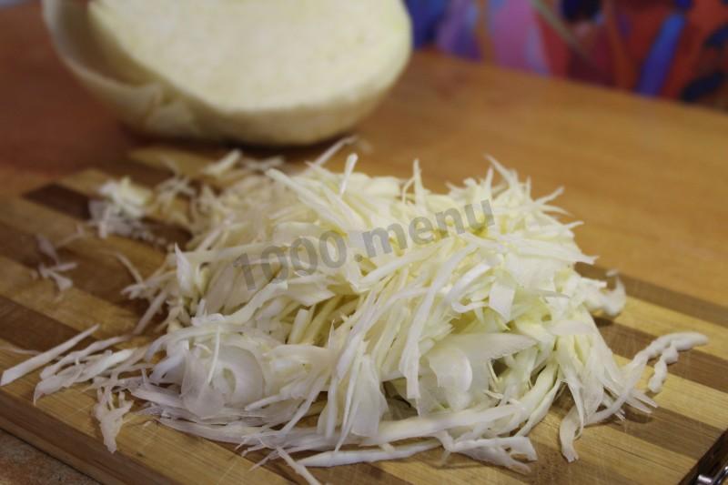 Шаг 14 приготовления Пирог с капустой и мясным фаршем дрожжевой