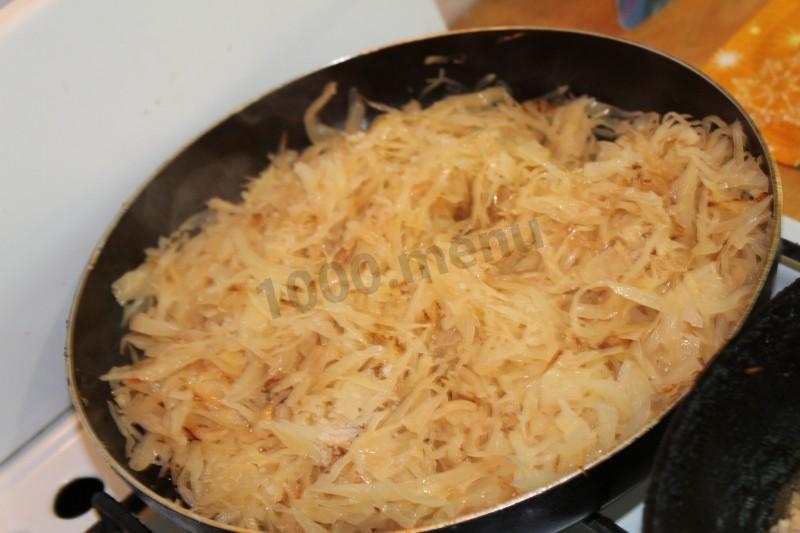 Шаг 19 приготовления Пирог с капустой и мясным фаршем дрожжевой