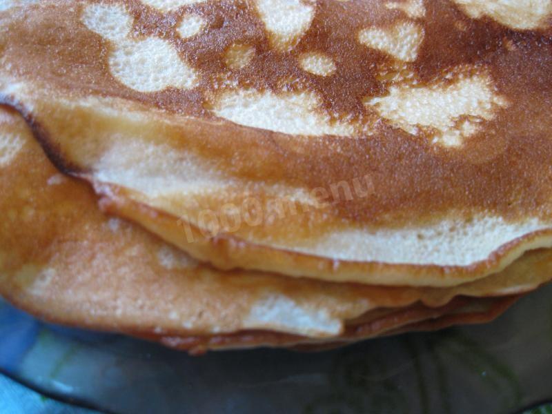 Шаг 13 приготовления Блины на ряженке с яйцами и содой