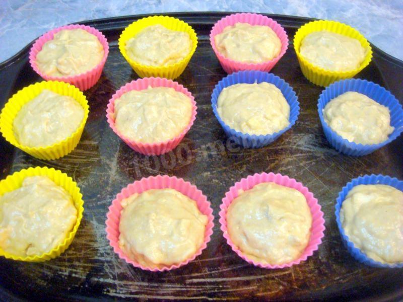 Шаг 15 приготовления Кексы с яблоками