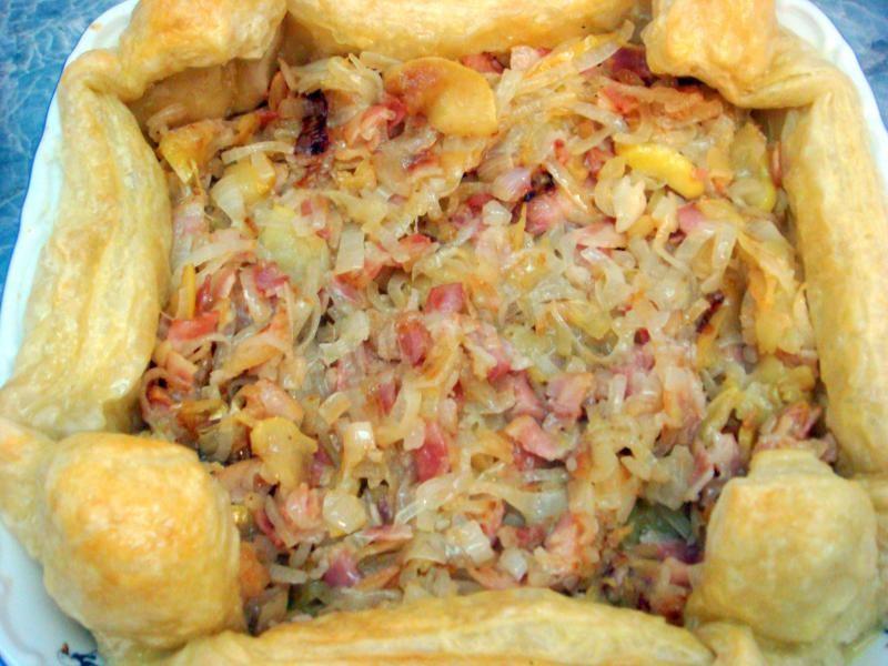 Шаг 16 приготовления Яблочно-луковый пирог