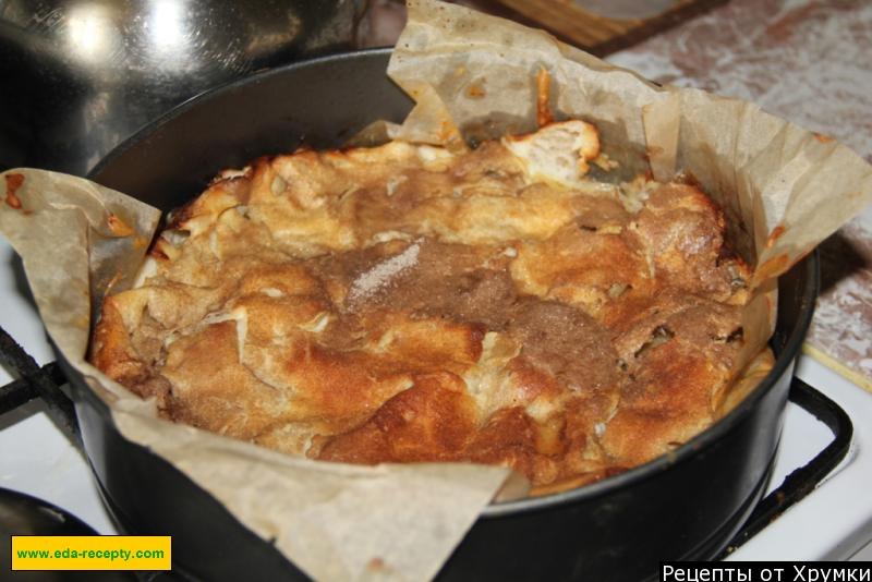 Шаг 10 приготовления Альмойшавена с яблоками