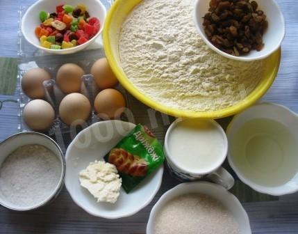 Шаг 1 приготовления Паска простая с изюмом