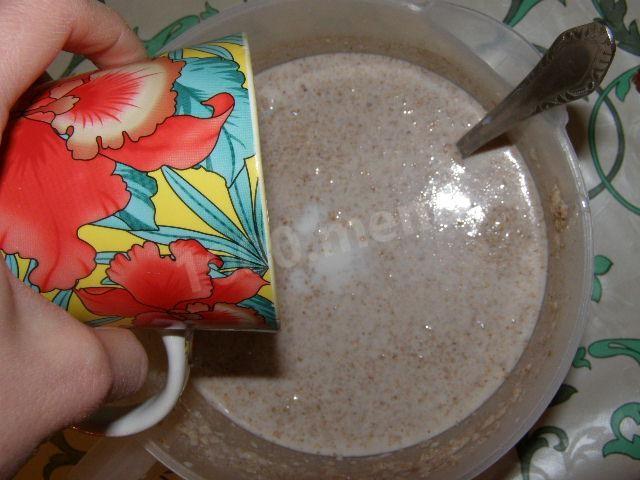Шаг 7 приготовления Блины гречневые заварные на дрожжах и молоке