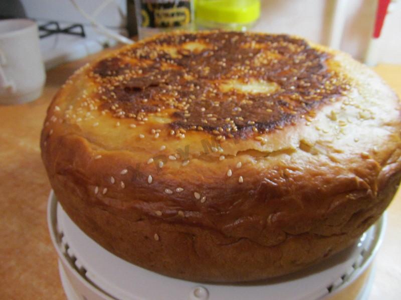 Шаг 28 приготовления Пирог с мясом и картошкой в мультиварке