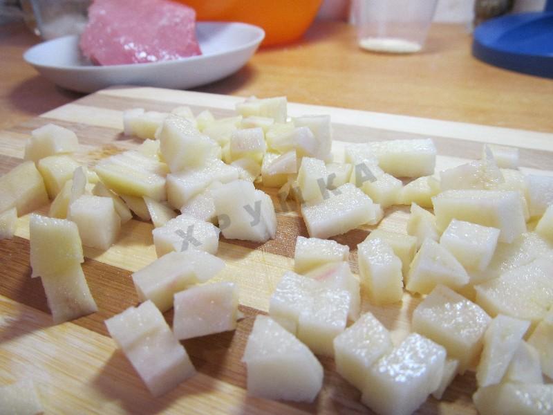 Шаг 9 приготовления Пирог с мясом и картошкой в мультиварке