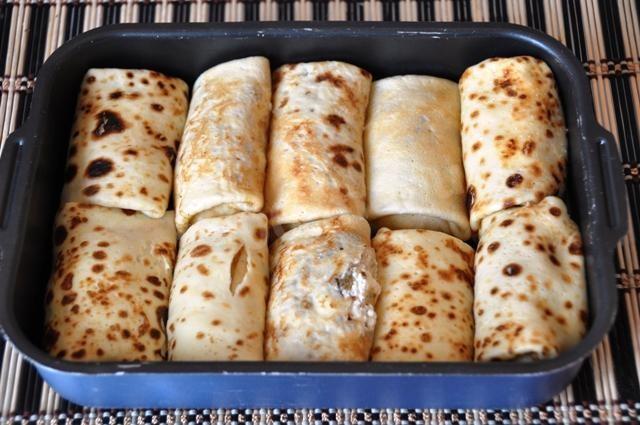 Шаг 10 приготовления Творожные блинчики
