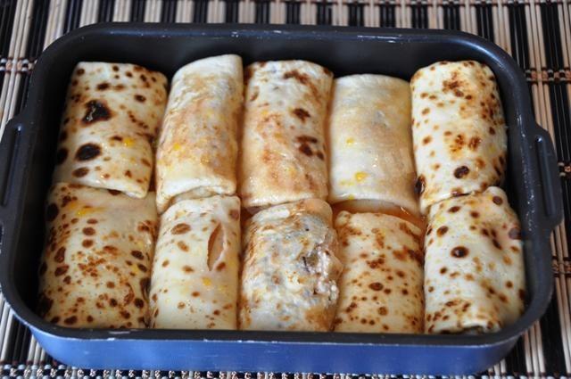Шаг 11 приготовления Творожные блинчики