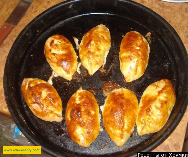 Шаг 7 приготовления Дрожжевые пирожки с яблоками и бананом