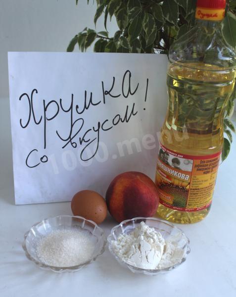 Шаг 1 приготовления Оладушки с персиками