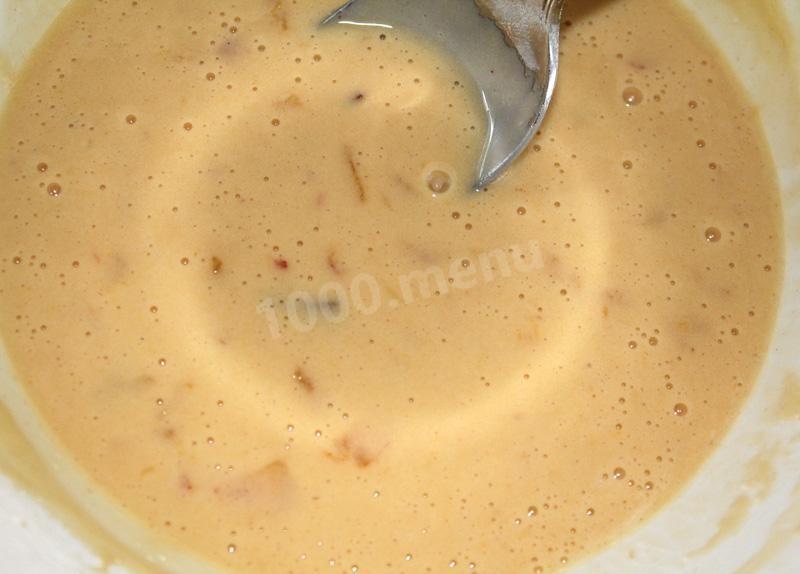 Шаг 5 приготовления Оладушки с персиками
