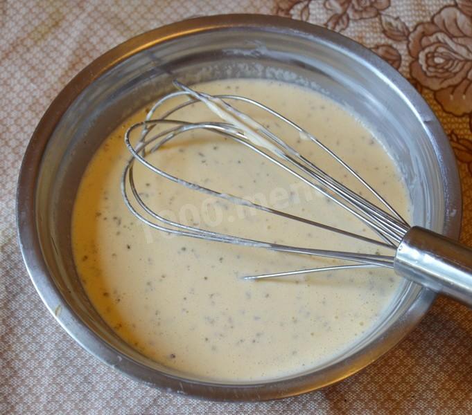 Шаг 16 приготовления Сырный пирог Киш Лорен с грибами