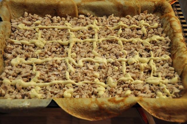 Шаг 15 приготовления Блинчатый пирог из блинов