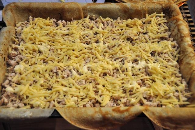 Шаг 16 приготовления Блинчатый пирог из блинов