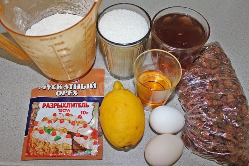 Шаг 1 приготовления Чайный кекс с изюмом