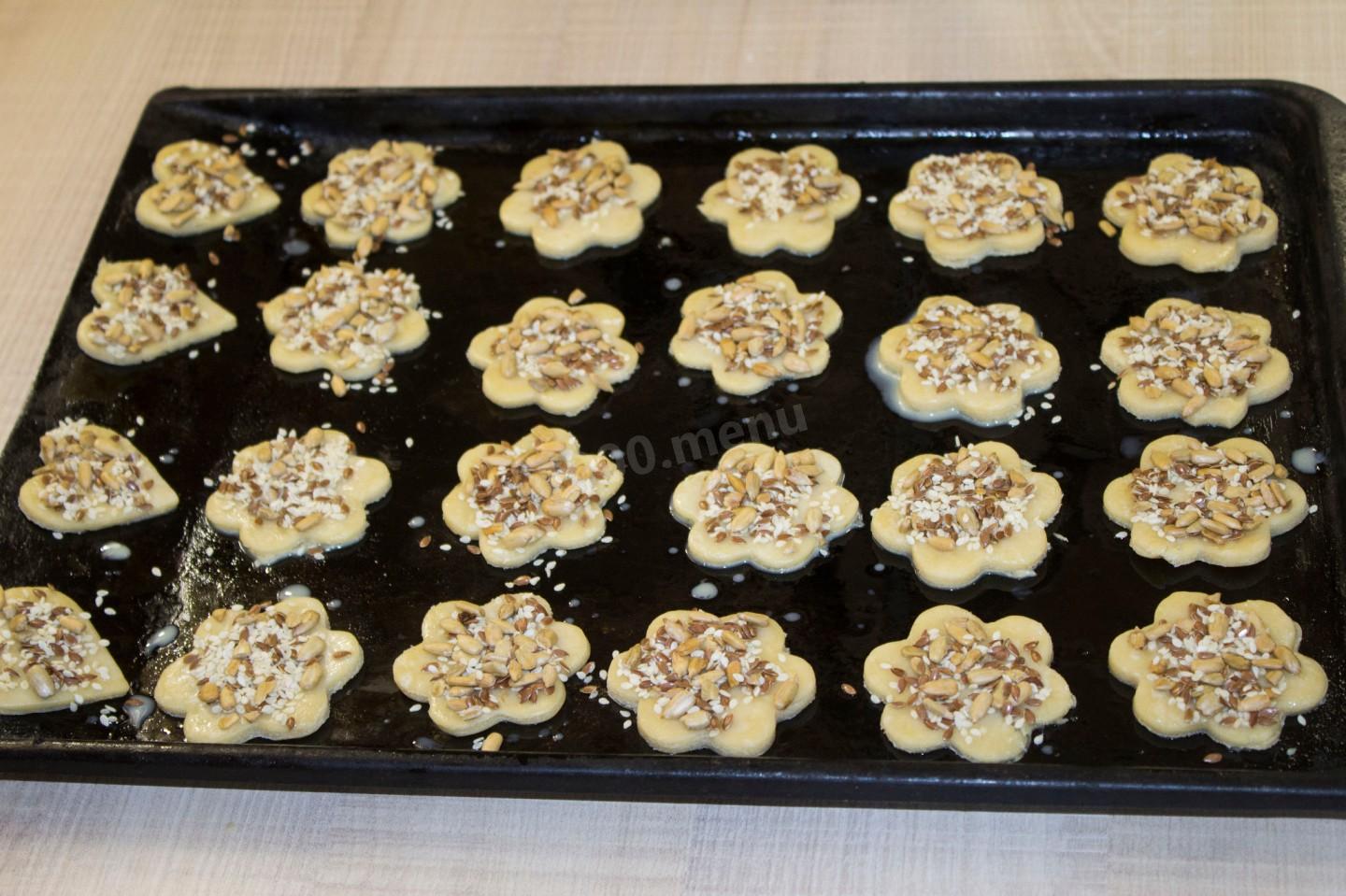 Шаг 14 приготовления Печенье с кунжутом и семечками кунжутное