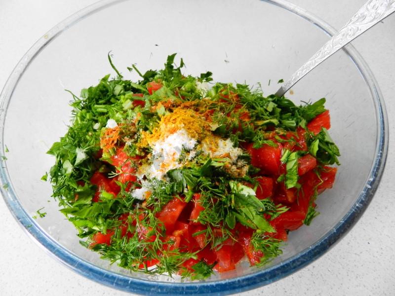 Шаг 7 приготовления Слоеные конвертики с курицей и грибами