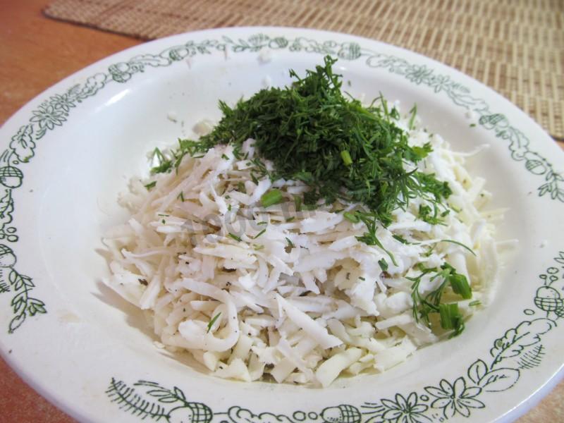 Шаг 12 приготовления Пирожки с брынзой и зеленью закусочные в духовке