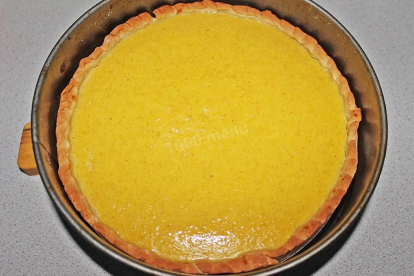 Шаг 10 приготовления Пирог из тыквы с манкой в духовке