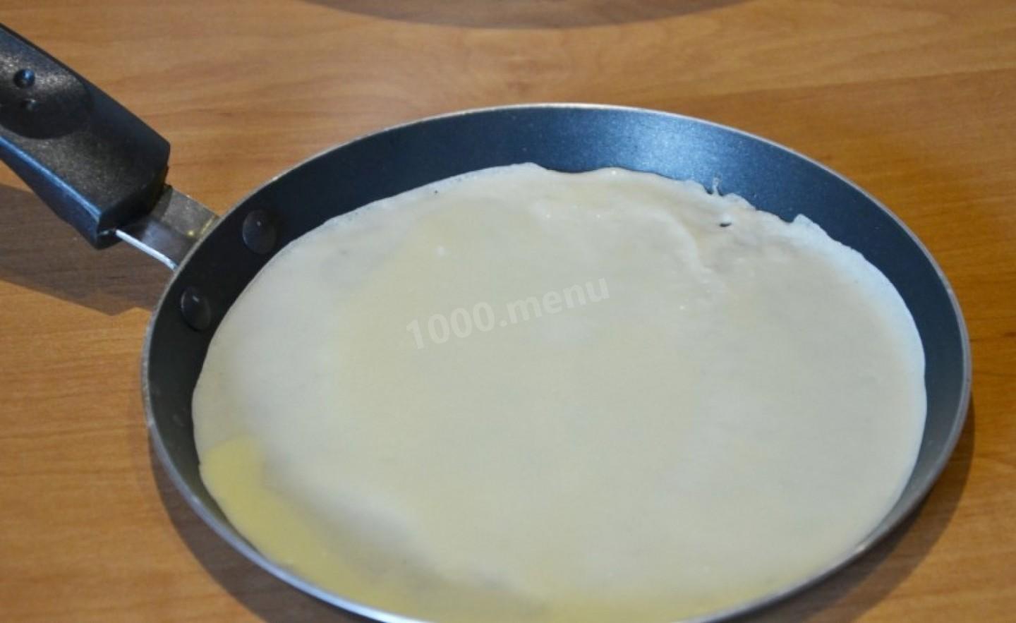 Шаг 12 приготовления Блины с мясным фаршем свинина говядина