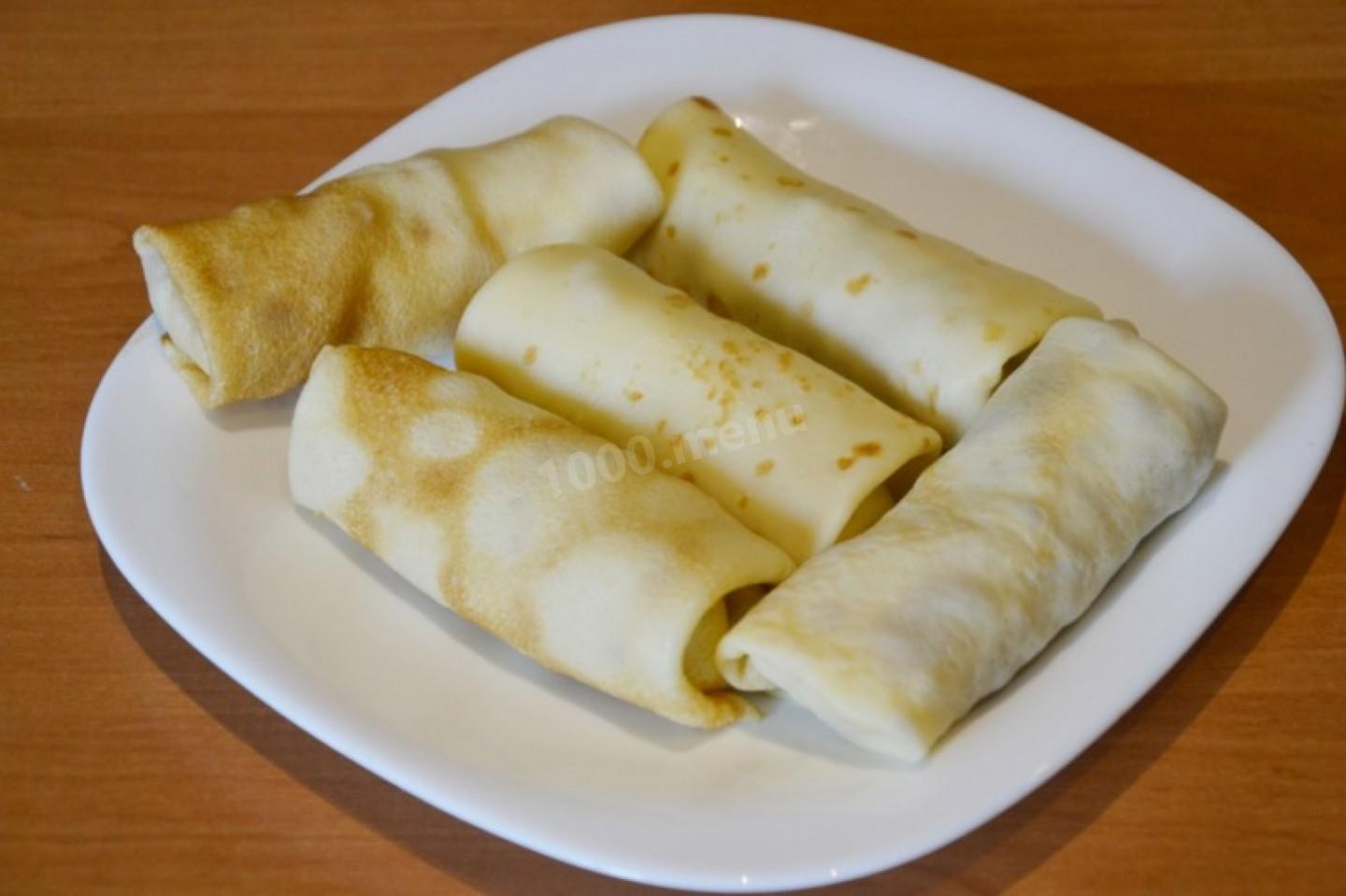 Шаг 19 приготовления Блины с мясным фаршем свинина говядина
