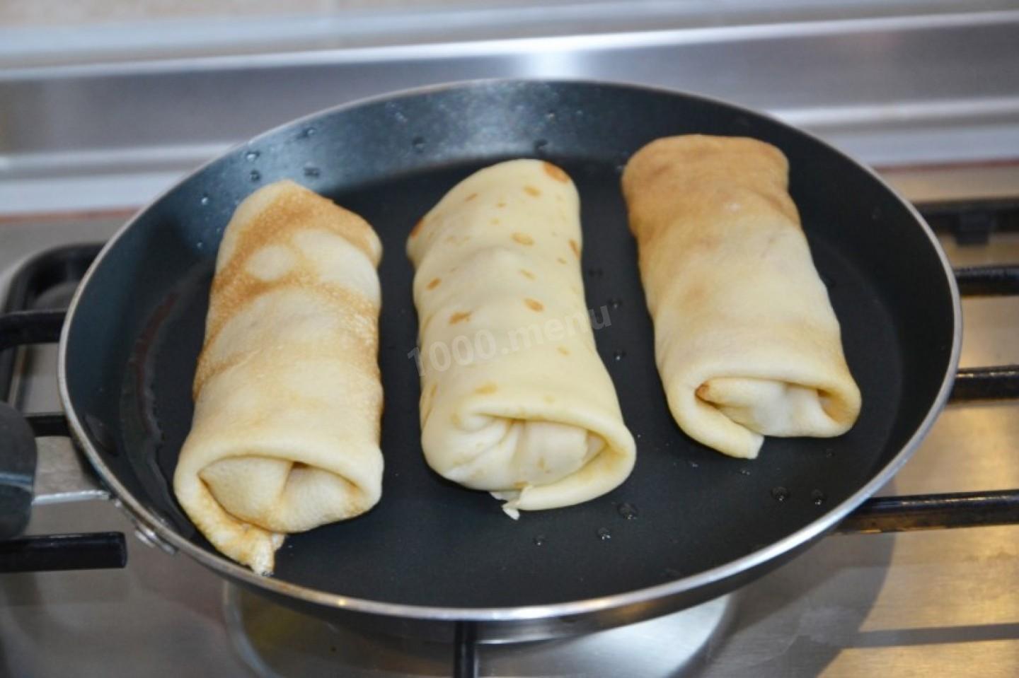 Шаг 20 приготовления Блины с мясным фаршем свинина говядина