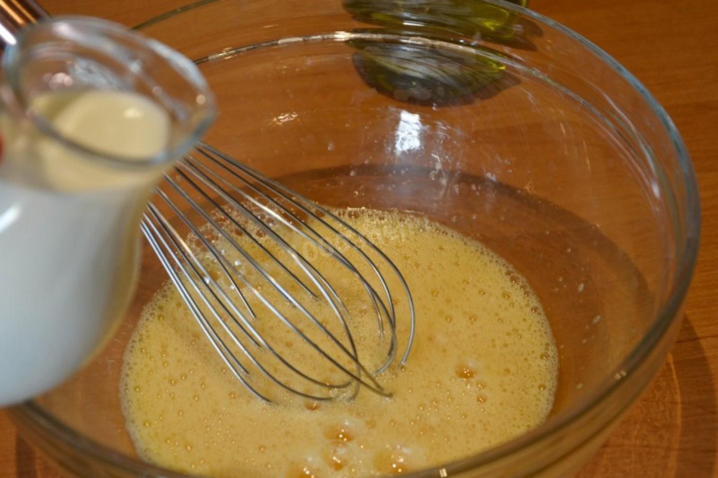 Шаг 8 приготовления Блины с мясным фаршем свинина говядина