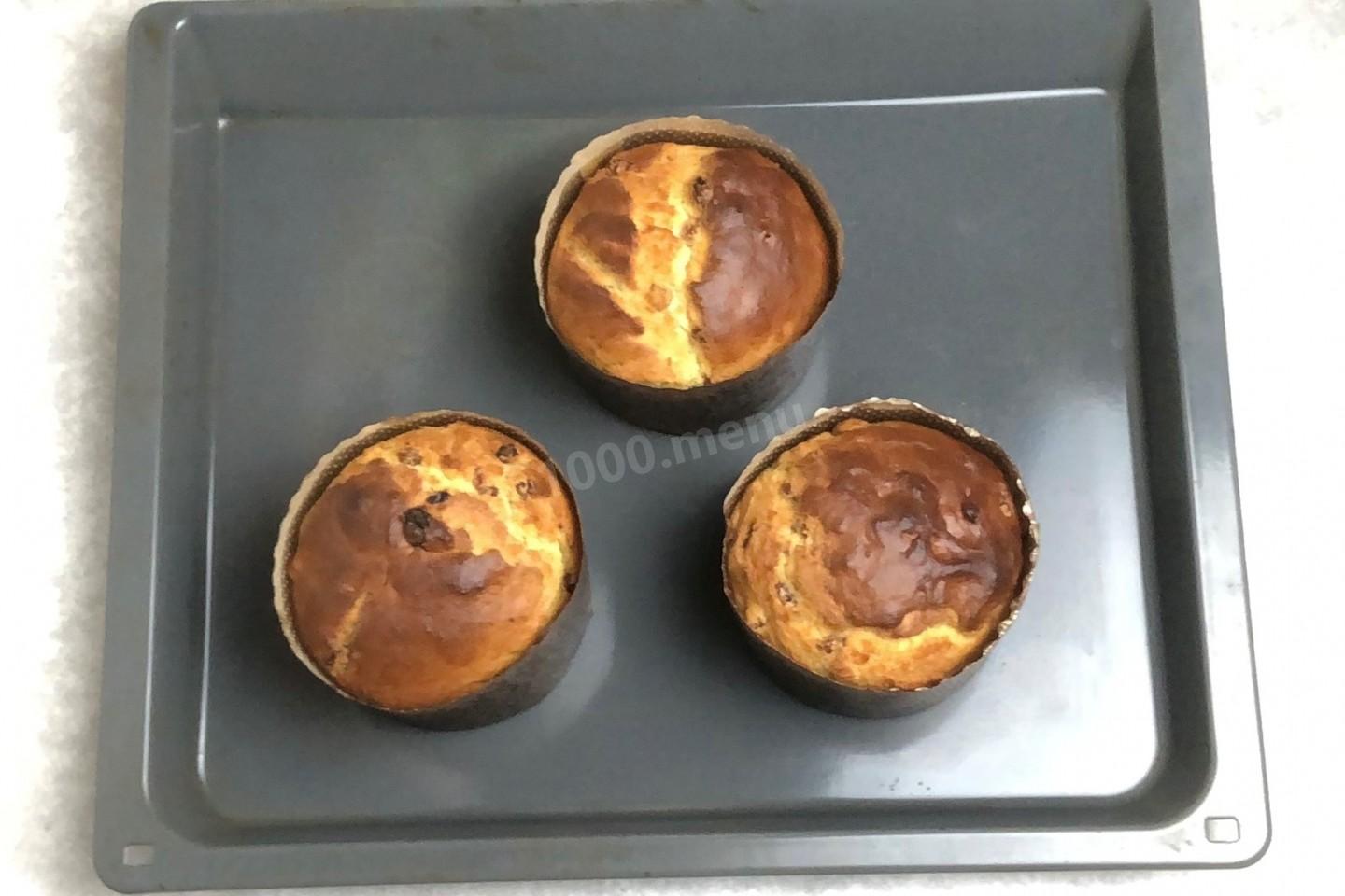 Шаг 15 приготовления Классический кулич пасхальный с изюмом как у бабушки