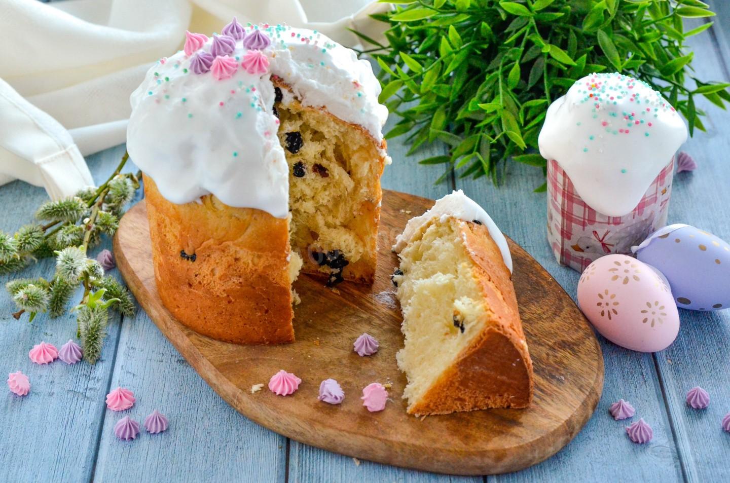 Шаг 13 приготовления Венский кулич пасхальный