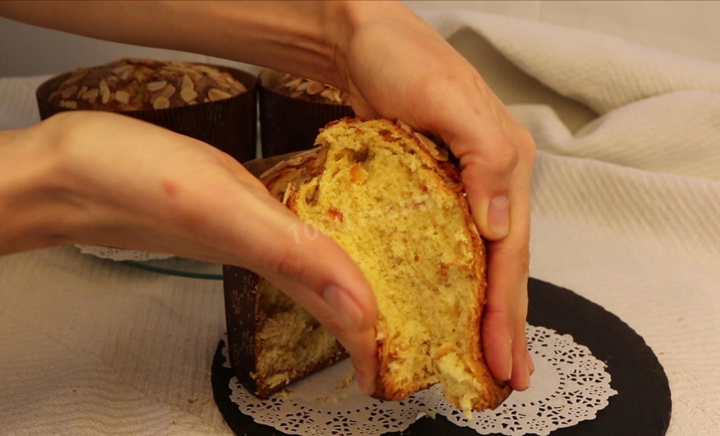 Шаг 22 приготовления Итальянский кулич с цукатами и миндальной корочкой Панеттоне