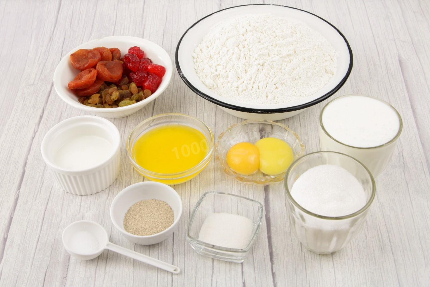 Шаг 1 приготовления Пасхальный кулич на кефире и сливочном масле