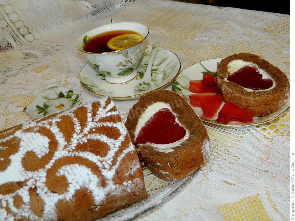 Шаг 14 приготовления Рулет любви на День Святого Валентина