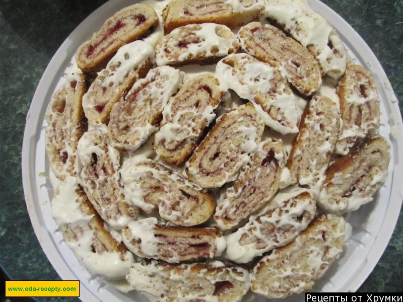 Шаг 4 приготовления Торт Трухлявый пень с джемом