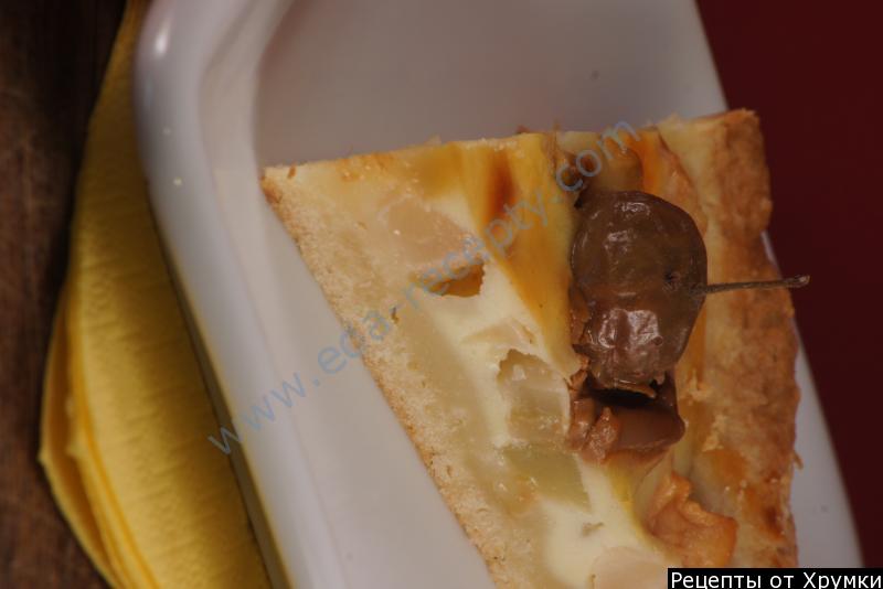 Шаг 6 приготовления Пирог с грушами и яблоками