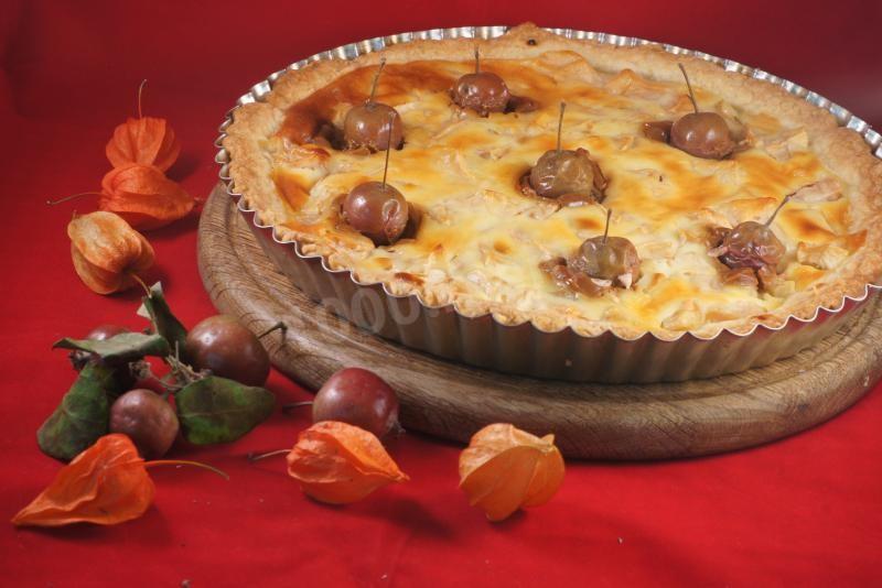 Обложка рецепта Пирог с грушами и яблоками