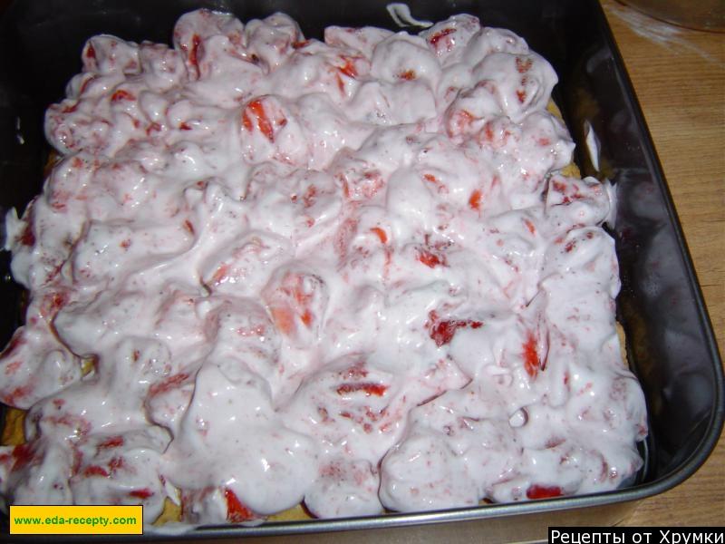 Шаг 8 приготовления Клубничный пирог