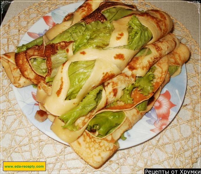 Шаг 8 приготовления Блинчики на молоке дырявые с мясом