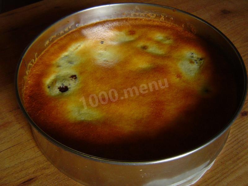 Шаг 8 приготовления Персиковый пирог с шоколадом