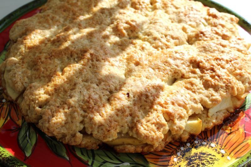 Шаг 9 приготовления Пирог с яблоками песочное