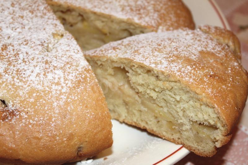 Обложка рецепта Пирог с яблоками на фруктовом кефире