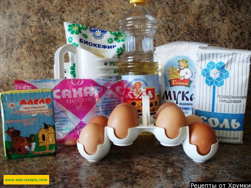 Шаг 1 приготовления Блины на кислом молоке со сливочным маслом
