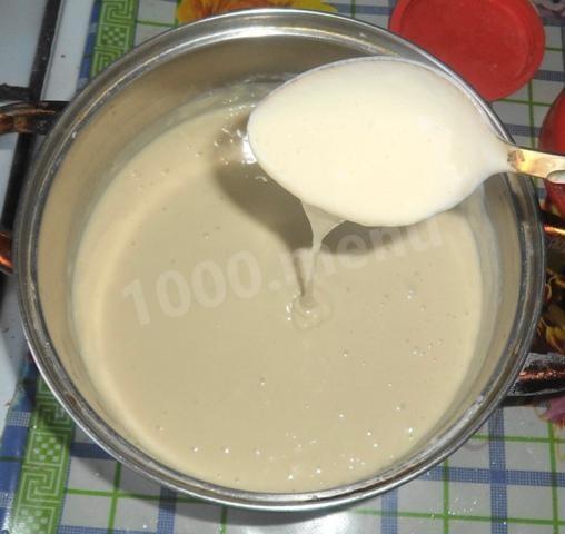 Шаг 3 приготовления Толстые блины молочные