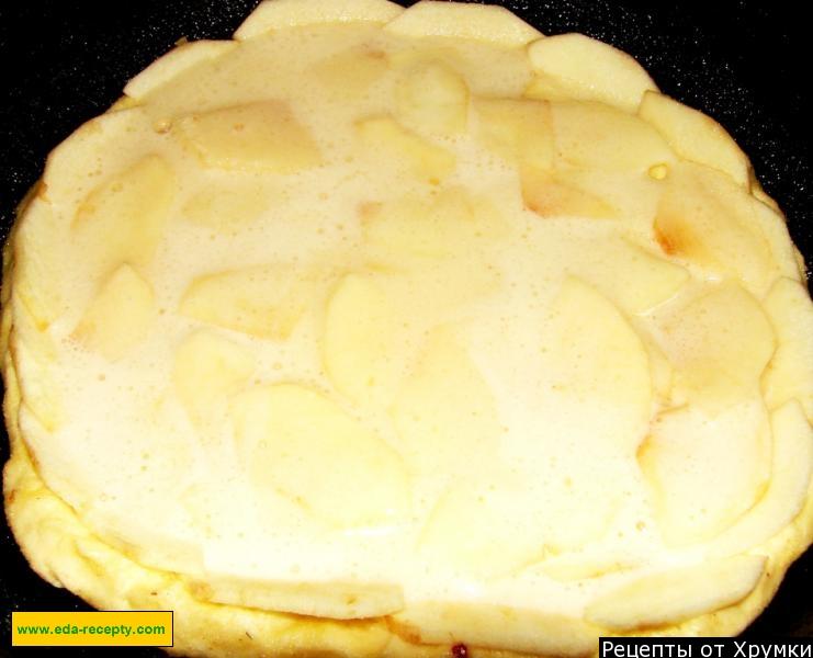 Шаг 9 приготовления Цветаевский яблочный пирог с корицей
